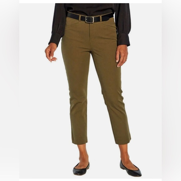 Banana Republic Ladies' Slim-Straight Capri Pant Olive night color - Picture 1 of 12
